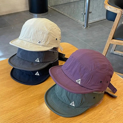 Japanese Retro Quick-drying Short Brim Baseball Caps Unisex Summer Outdoor Sunscreen Casual Versatile 5-flap Tooling Camping Hat