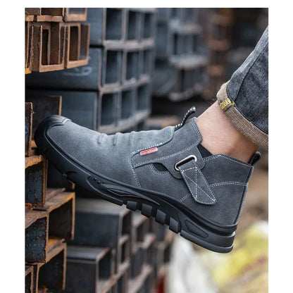 Labor protection shoes with steel toe caps, anti smashing and anti stabbing welding shoes, anti slip and wear-resistant shoes