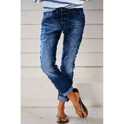 Vintage Elastic Waist Long Flare Pants