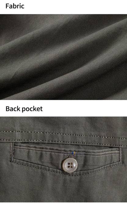 8 Colors Mens Cotton Casual Shorts Summer Business Casual Knee Pants Classic Khaki American Style Streetwear Golf Shorts Beige