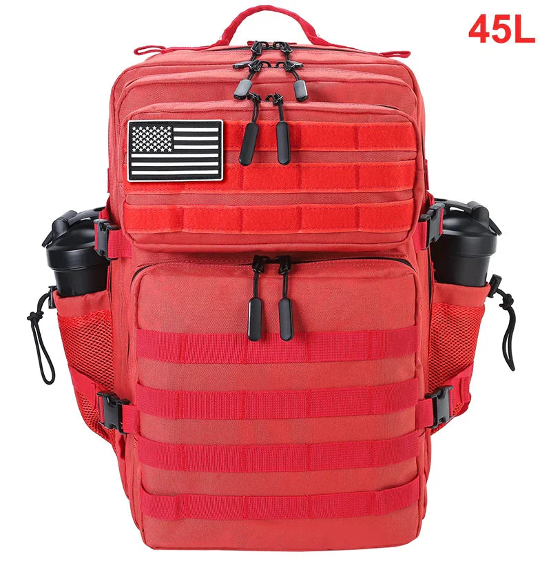 45L Tactical Backpack Men Outdoor Waterproof Sports Travel Gym Hiking Bug Out Bag Military Camping Hunting Survival Rucksack