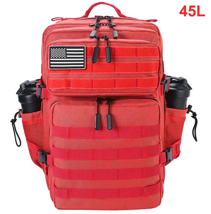 45L Tactical Backpack Men Outdoor Waterproof Sports Travel Gym Hiking Bug Out Bag Military Camping Hunting Survival Rucksack