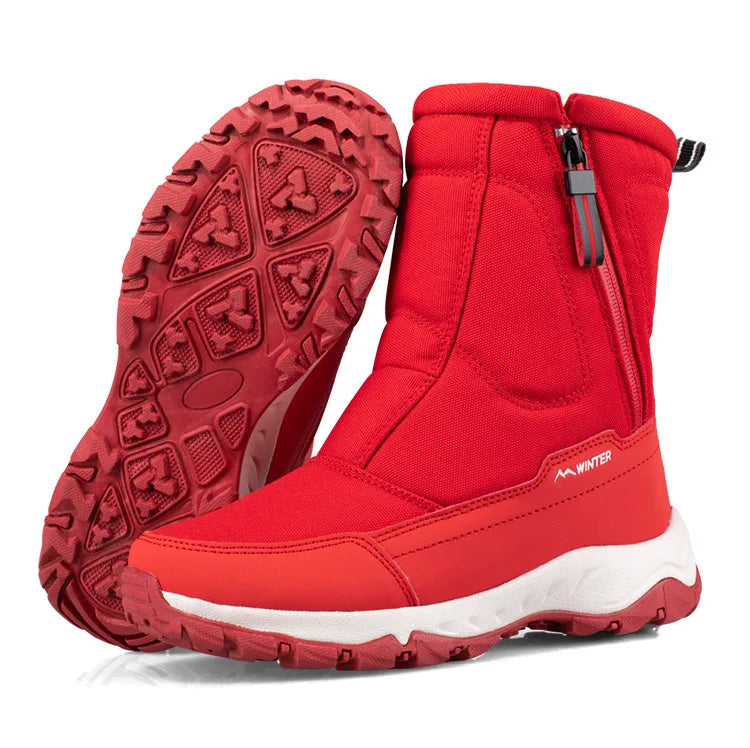 Large Size Winter Men's Boots Warm Plush Ankle Boots Sweat Wicking High-Top Warm Snow Boots Outdoor Sneakers Winter Men's Shoes
