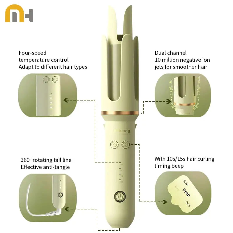 Automatic Curling Iron Wand 32MM Automatic Ceramic Hair Roller Professional Curling Iron Electric Curling Wand Hair Waver
