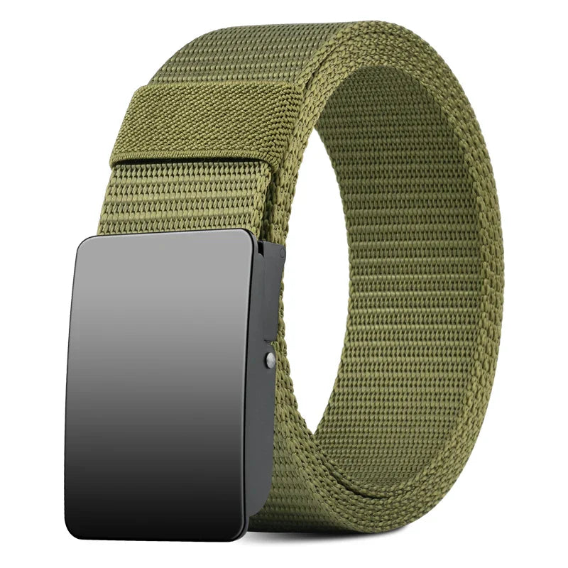 Unisex Canvas Belt Tweed Plaid Casual Polyester Four Seasons Universal Double Color Tweed Plaid Polyester Leisure Belt