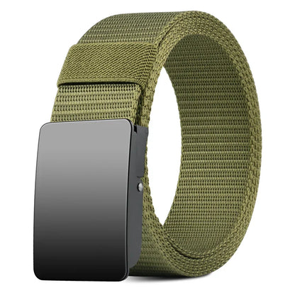Unisex Canvas Belt Tweed Plaid Casual Polyester Four Seasons Universal Double Color Tweed Plaid Polyester Leisure Belt