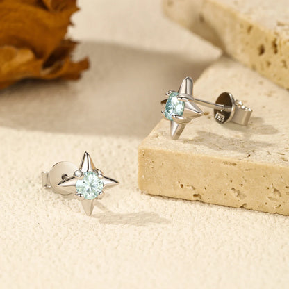 D Color Clarity Moissanite Ear Studs 925 Sterling Silver Exquisite Darts Stud Earrings For Women Party Fine Jewelry