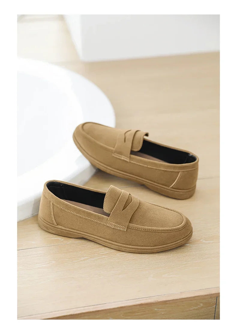 Genuine Leather Men Casual Shoes Luxury Brand Breathable Slip on Black Driving Shoes Moccasins Plus Size 39-45 Soft Men Loafers
