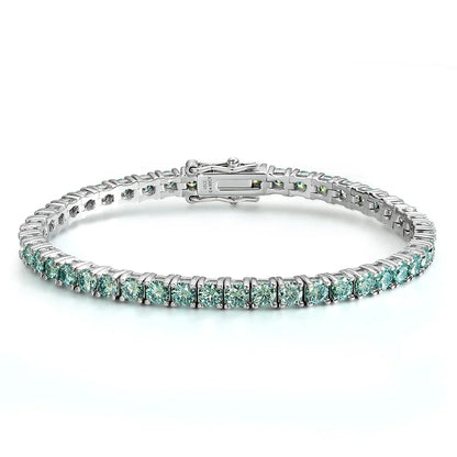 3/4/5mm Pass Diamond Test Moissanite Tennis Bracelets for Women Men Original 925 Sterling Silver Bangles with Certificate