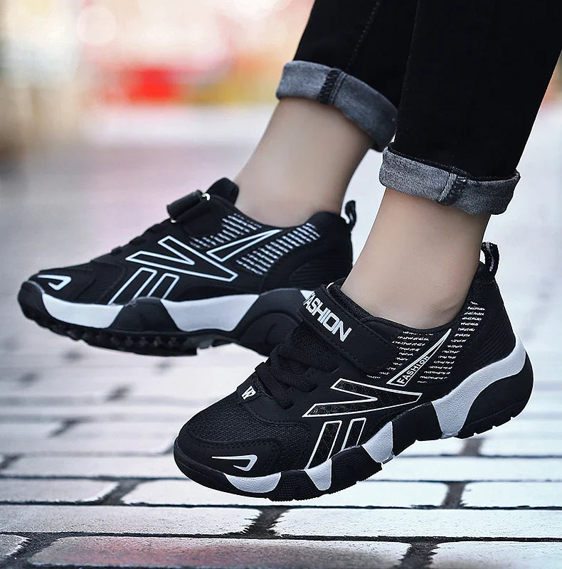 Children's Sneakers for Boy Lightweight Sport Tennis Shoes Fashion Breathable Mesh Kids School Running Basketball Shoes Non Slip