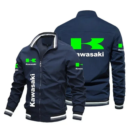Jaqueta masculina Kawasaki jaqueta de ciclismo para corrida jaqueta de motocicleta para esportes ao ar livre jaqueta masculina folgada casual oversized roupa masculina Kawasaki