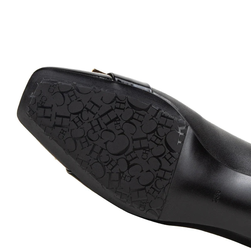 Women's High Heels 2026 New High Quality Sheepskin Black High Heels Commuting Evening Shoes