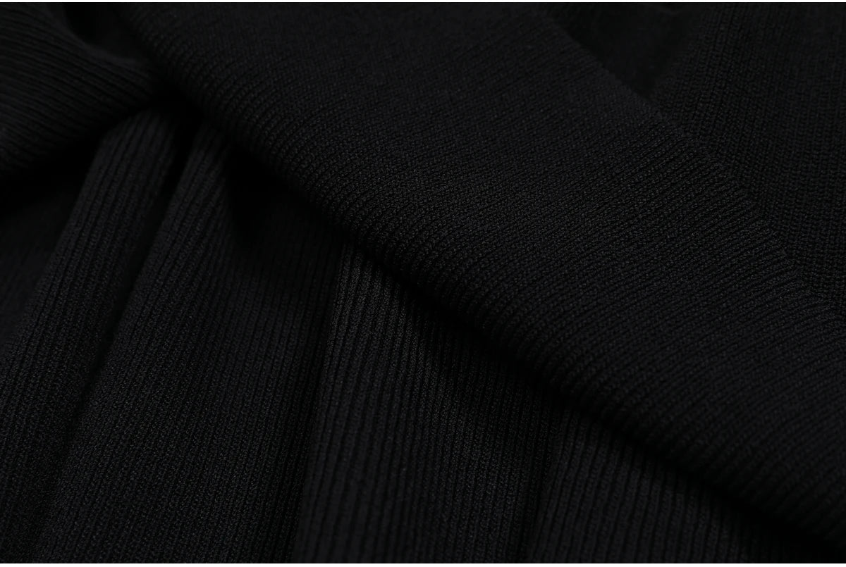 High Quality Elastic Knitted New Fashionable Round Neck Luxurious Hot Plate Sleeveless Slim Fit Women's Dress