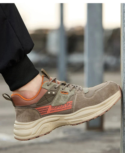 Anti-Puncture Work Shoe For Man  breathable Safety Work Sneakers with iron Toe Indestructible shoes Breathable Work Boots