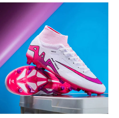 TF/FG Lightweight Ankle Football Boots Men's Football Shoes Outdoor Anti slip Grass Professional Training Tournament Sports Shoe