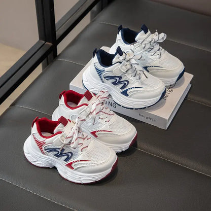 2026 Spring Autumn Children Chunky Mesh Sneakers Toddlers Boys Girls Casual Sports Shoes Patchwork School Kids Basketball Shoes