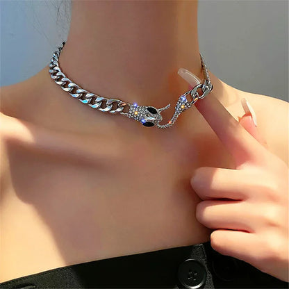 Heart Shape Pendant Necklaces Silver Color 5A Cubic Zirconia Minimalist Style Clavicle Chain Women And Girl Jewelry