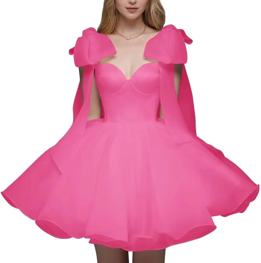 Short Wedding Dresses for Bride Organza Sweetheart 2026 Ball Gown for Women Puffy Homecoming Dresses Party Evening Dresses