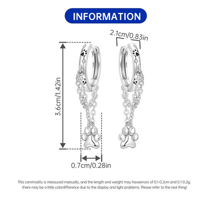 925 Sterling Silver Multi Layer Starry Tassel Drop Earrings Women Earrings Charm Trend Versatile Party Jewelry Gifts