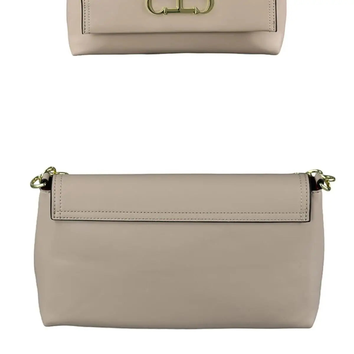 Elegant Black Leather Women Shoulder Bag Metal Logo Flap Handbag Chain Strap Office Commute Daily Casual
