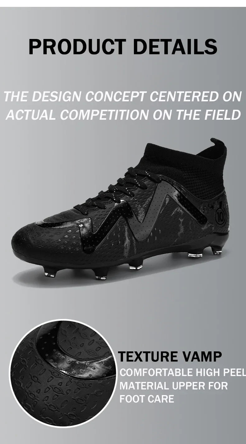 2025 Socks Style Kid Adult Sport Soccer Shoes Training Boys Football Boots Size 33-46 Sneakers AG Youth Soccer Shoes