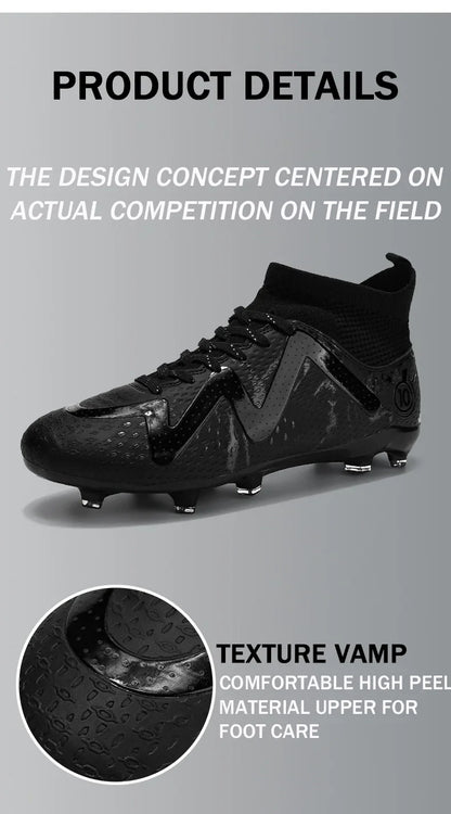 2025 Socks Style Kid Adult Sport Soccer Shoes Training Boys Football Boots Size 33-46 Sneakers AG Youth Soccer Shoes