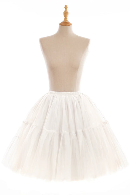 6 Layers Fluffy Ball Gown Women Short Skirts Knee Length Tutu Dress Underskirt Soft Tulle Petticoat for Club Cosplay Marathon