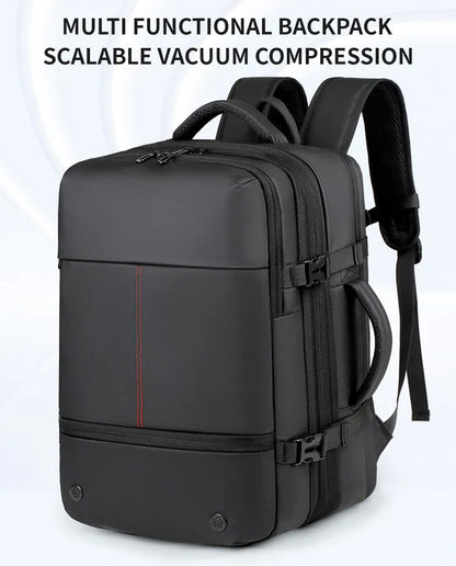 Men's Backpack with Expandable Vacuum Compression, Large Capacity, Dry and Wet Separation, Multifunctional Business Backpack for Short Business Trips