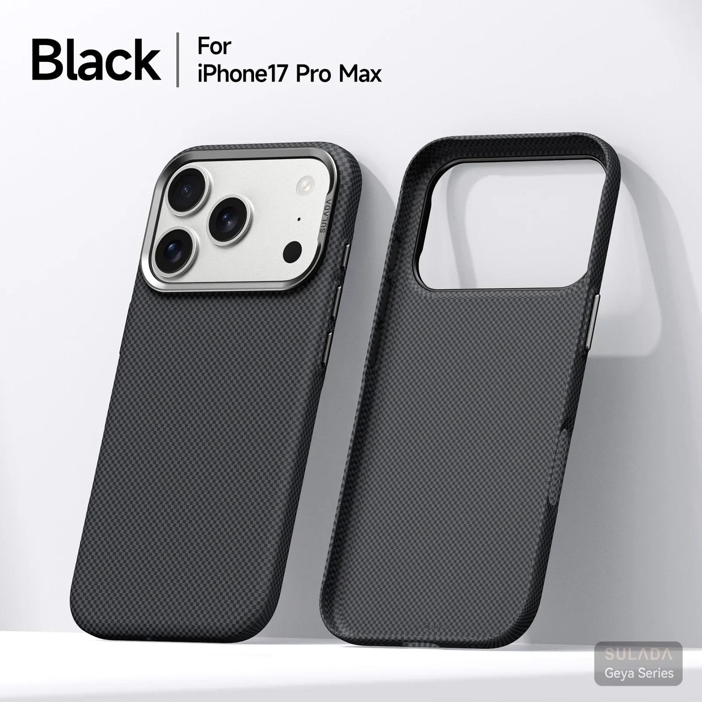 Iphone 17 Pro Max / 17 Pro / 16 Pro Max / 16 Pro Magnetic Stand Carbon Fiber Pattern Magsafe Pc Hard Cover