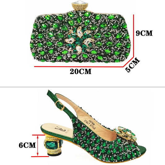 New Silver Color Nigerian Women's Shoes and Bags Party  African Fashion Shoes and Bags Wedding Shoes and Bags