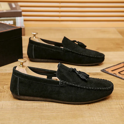 Fashion Men Casual Shoes Suede Breathable Comfort Slip-on Mens Driving Shoes Luxury Brand Men Loafers Mens Lazy Shoes Moccasins