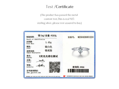 D Color Marquise Cut Rhombic Moissanite 925 Sterling Silver Luxury  Band Rings For Women Wedding Fine Jewelry Gifts