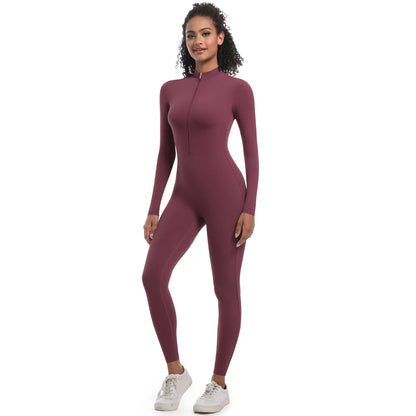 Women's Jumpsuit Women's Sports Shapewear Seamless Slim Fit Long Sleeve Sports Bodysuit  Fitness Sports Bodysuit Yoga Suit