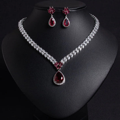 Pop Hot Stereo Jewelry Oil Painting Necklace Earrings Premium Multi-Color 2-Piece Wedding Travel Women's Holiday Gift M-1000
