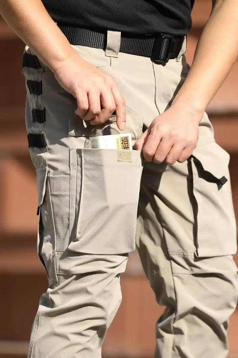 Men's Cargo Military Tactical Casual Trousers Spring Autumn Pants Hiking Camping Climbing Army Combat Running Multi-Pockets