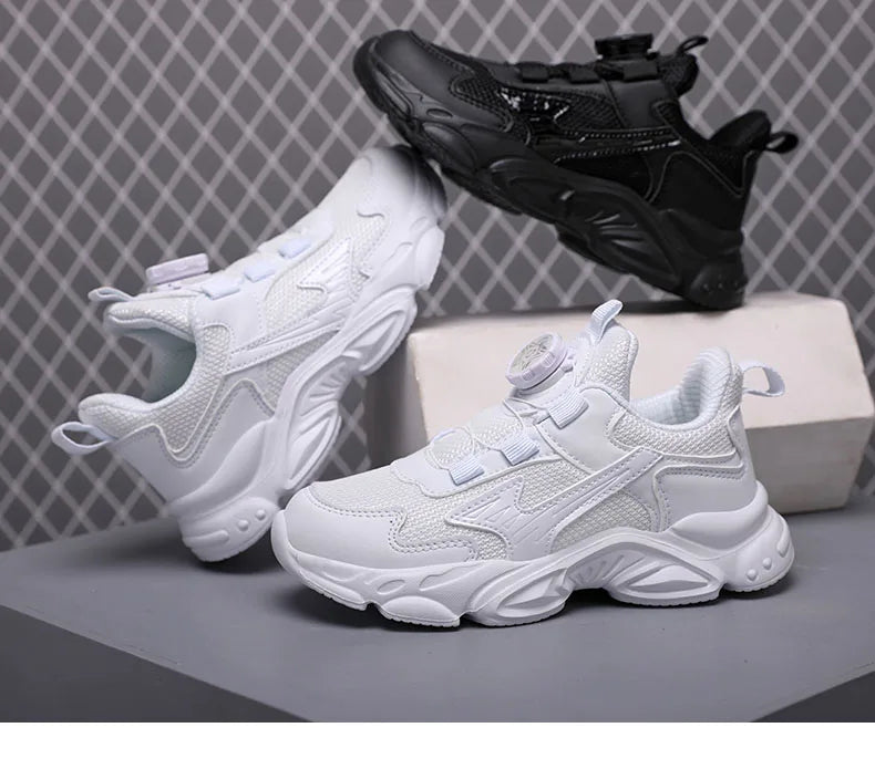 Children's Basketball  Sports Shoes Breathable Student White School Walking Shoes Anti-skid Boys Girls Casual Running Sneakers