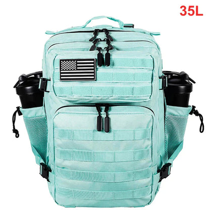35L Tactical Backpack for Women Men Molle Outdoor Travel Camping Hiking Bag Sports Weekend Athlete Gym Rucksack Dual Cup Holders