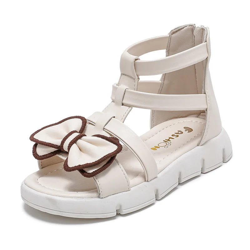 Girls Sandals Summer 2025 New Fashion Children Roman Shoes Middle and Large Children Soft Open Toe Little Girl Princess Shoes
