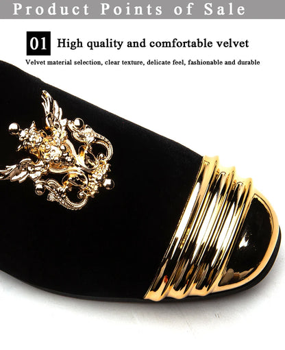 Men Party Flats Black Golden Formal Patchwork Tassel Suede Casuals Shoe Handmade Wedding Men Loafers Moccasins Dress Shoes