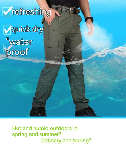 Asian size Mens Summer Tactical Cargo Pants Army Military Style Streetwear Jogger Hiking Trekking Mountain Work Casual Trousers