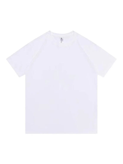 Summer 100% Cotton Women's T-shirt Bottoming Basic Fashionable Solid Lady Short Sleeve Loose Tops Shirts 230g/㎡ Tops