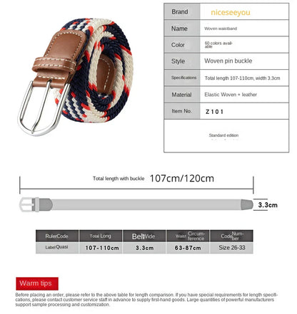 107/120cm Unisex Colorful Canvas - Belt Casual Luxury Trend Jeans Accessories Nylon Girdle Hunting Belt for Men and Women