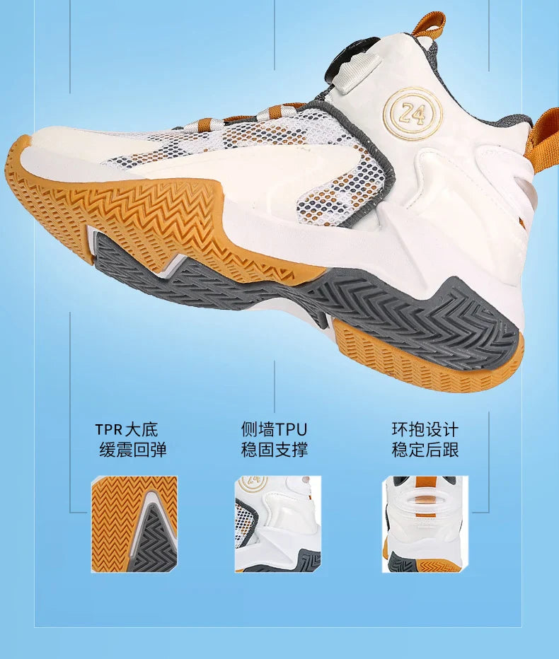 High-Quality Breathable Casual Basketball Shoes for Boys Fashionable Children's Footwear for Comfort And Style