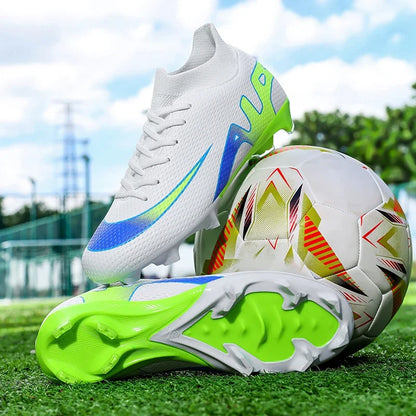 New Men Soccer Shoes Futsal Grass Cleats High-top Football Boots Non-Slip Sneakers High-quality Match Indoor Hot-selling Outdoor