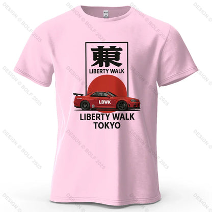 Liberty Walk Tokyo Printed Men's T-Shirt 100% Cotton Oversized Stylish Graphic Tees for Women Tops Tees Casual Streetwear