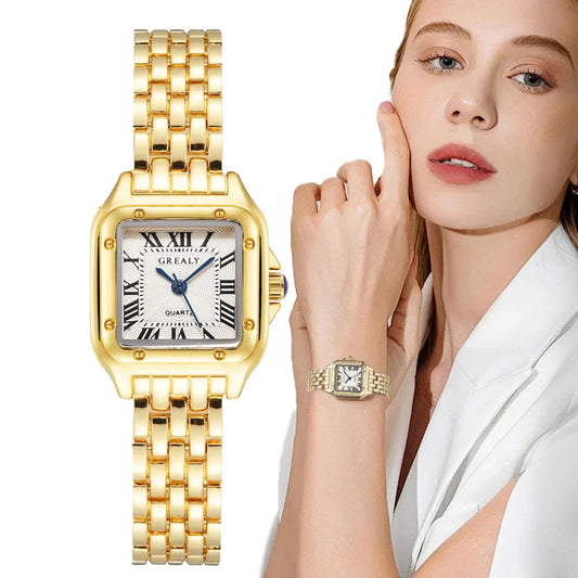 Women Watch Light Luxury Brand Stainless Steel Strap Ladies Business Quartz Watches Female Fashion Clock Watch