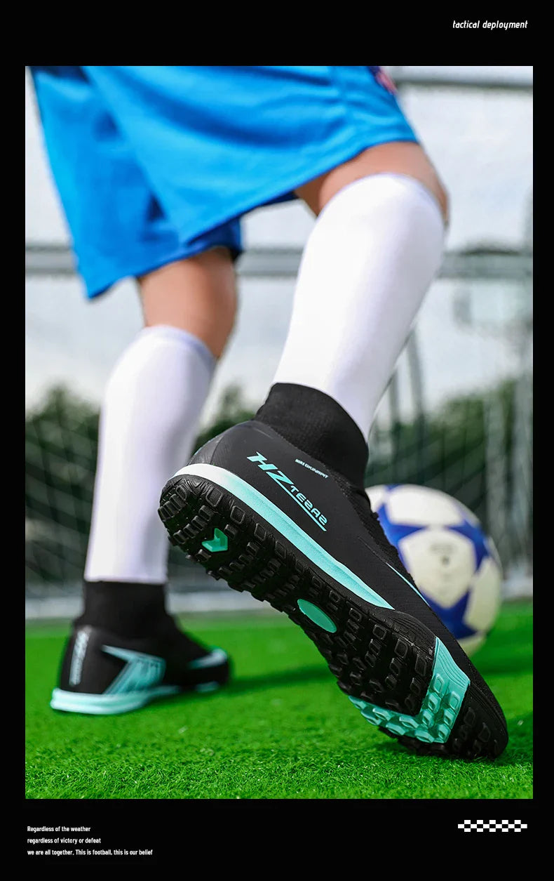 New Men Soccer Shoes Breathable Cleats Adult Outdoor Sport Football Boots Training Boys Long Spikes Non Slip Match Comfortable