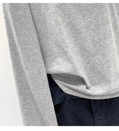 Autumn Winter One Shoulder Cotton Long Sleeve Slant Shoulder Women's Clothing Style Interior Wide Truffle Shoulder Base Shirt