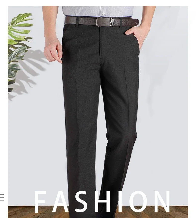 Mens Summer Thin Casual Suit Pants Autumn Thick Classic Business Fashion Formal Stretch Trousers Male Brand Clothes GOZBKF