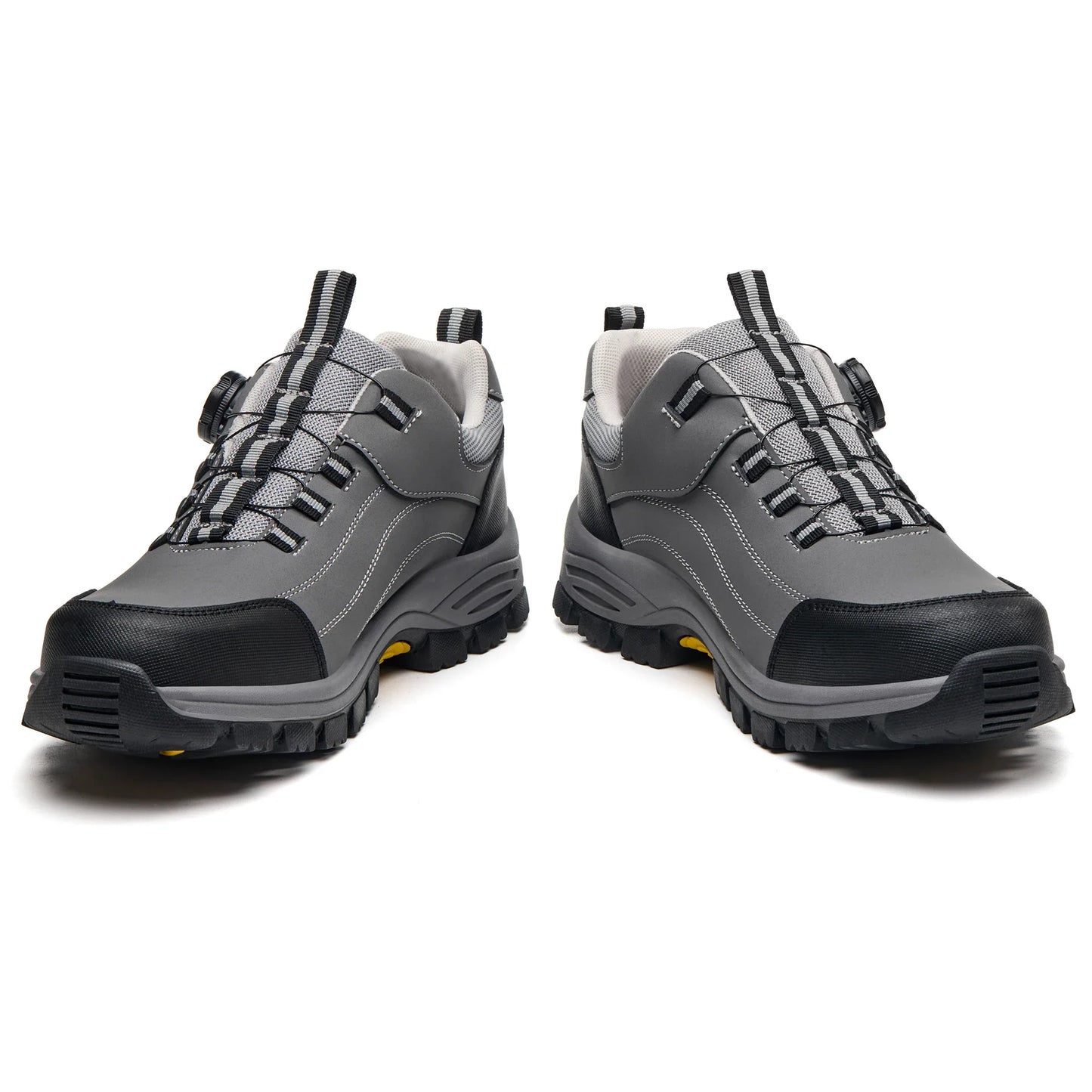 Men's Steel-Toed Safety Shoes With Anti-Crush, Anti-Puncture And Anti-Slip Soles, Fashionable Button Industrial Work Shoes